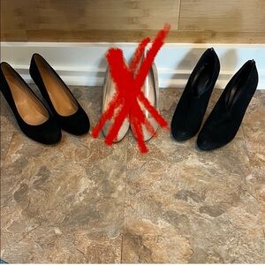 JCREW Black Suede wedges/booties